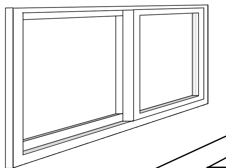 パースを使って教室を描く・一点透視図法70