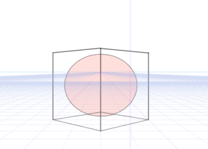 実験 パース 透視図法 における立方体内の球体はどう見えるのか