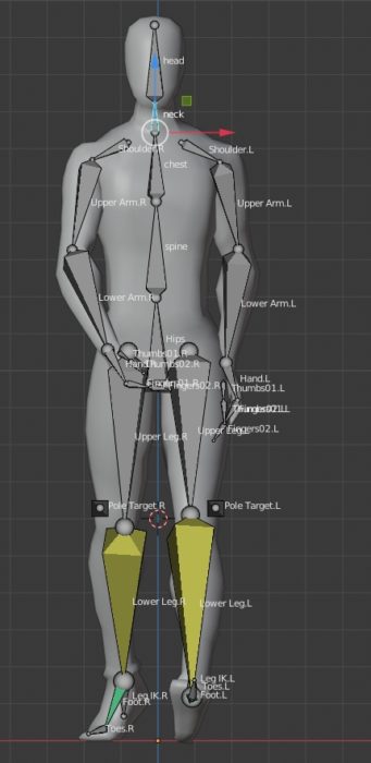 Blender2 シンプルな人間を歩かせるメモ ブレンダーアニメーション