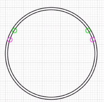 二重の円